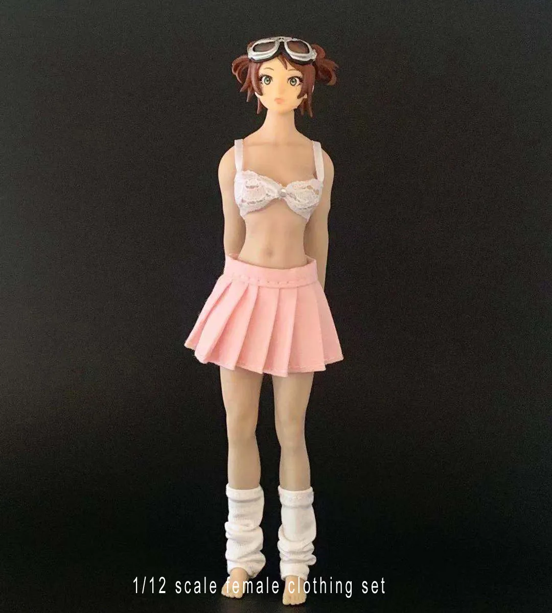 1/12 Scale Sexy Female Figure Accessory Uniform Skirt Pleated Skirt For 6''  Inch Woman Action Figure Body