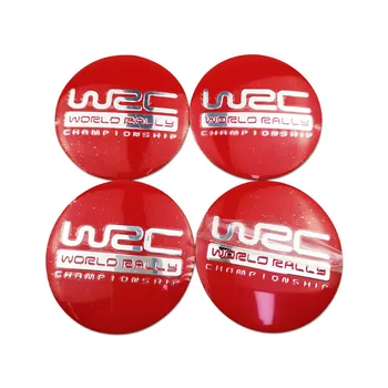 

For WRC Logo Universal 4PCS 6.5cm Car Wheel Center Hub Caps Badge Emblem Sticker for Mercedes W205 Kia Optima K5 Audi A3 Subaru