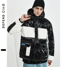 Модные Лоскутные зимние виды спорта куртка для мужчин сноуборд костюмы с капюшоном Теплая Лыжная куртка водонепроницаемые пуховики на открытом воздухе