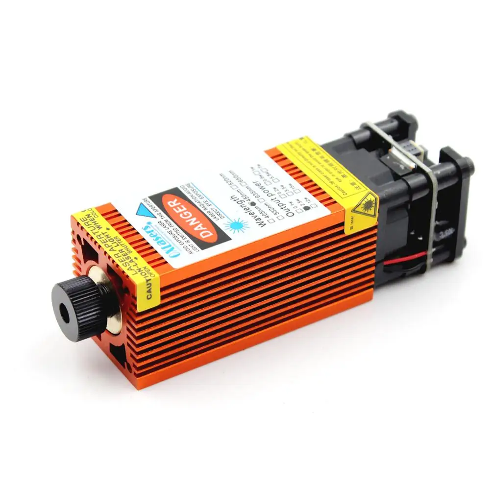Orange Heatsink 12 В 5,5 Вт 10 Вт синие лазерные модули для гравировки Фокусируемый 3P DIY лазерная головка для ЧПУ 3018 машина с PWM ttl резка фанеры - Цвет: Orange Heatsink