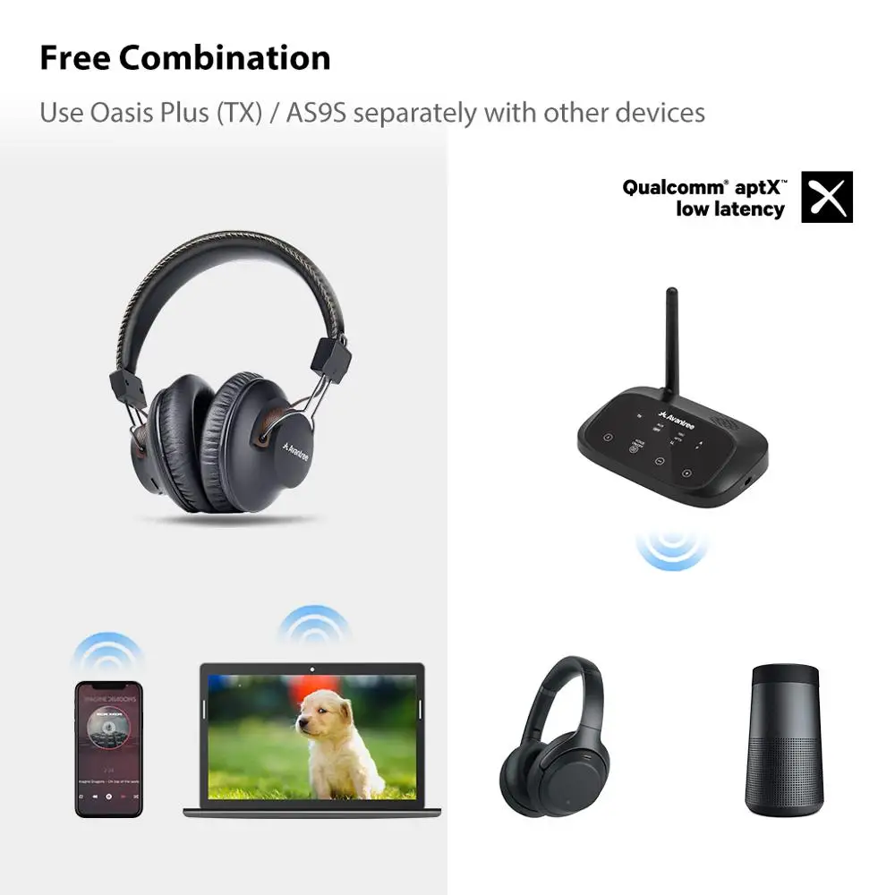 Avantree LONG RANGE Wireless Headphones for TV