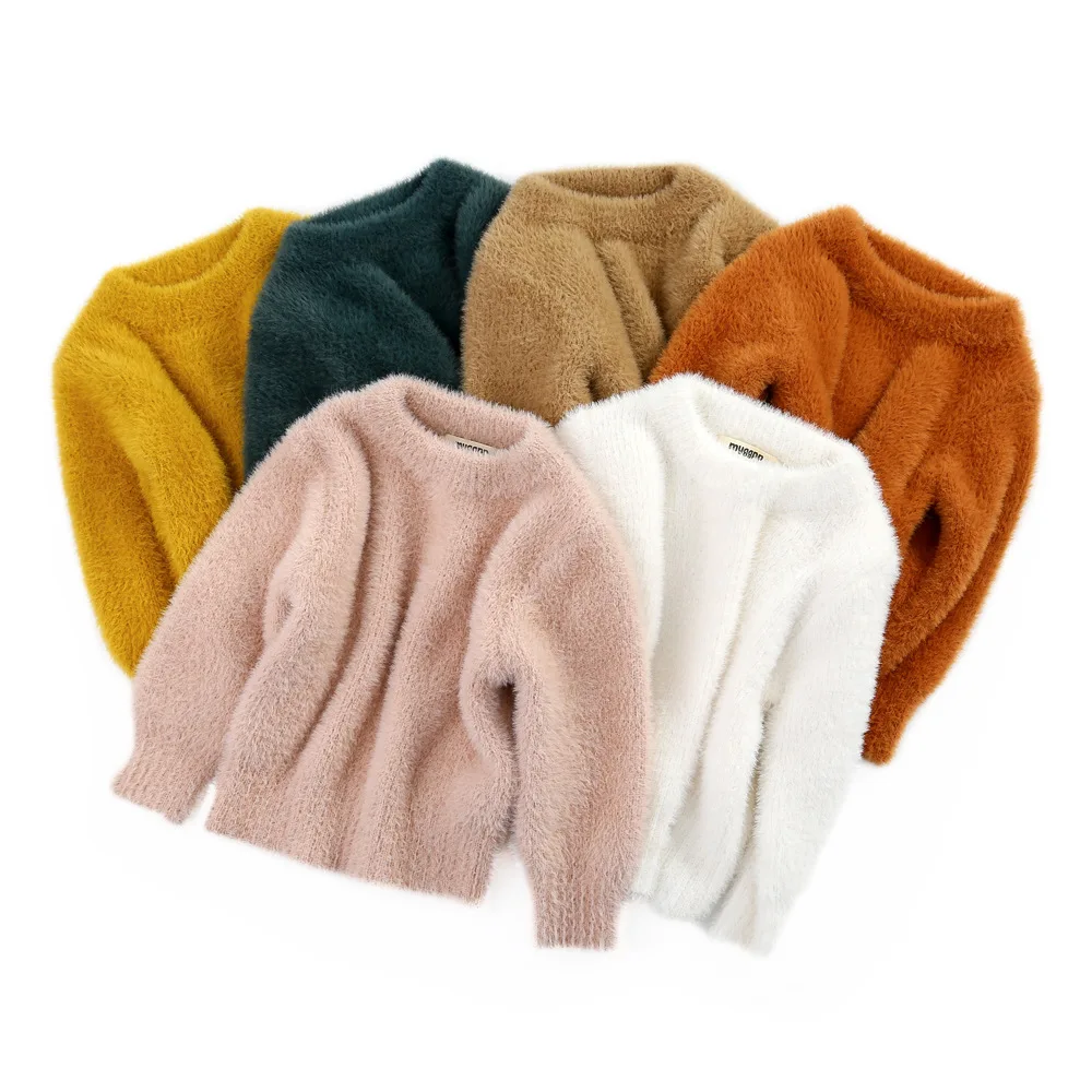 Winter Knit Pullover Sweater Children sweatershirts Long Sleeve Wool Sweaters for Girls Baby Boy Clothes Toddler Sportswear