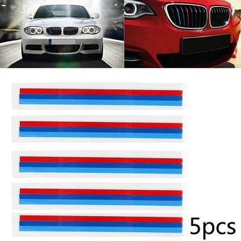 

Vinyl Strip Decal PVC Reflective Film For BMW 1 2 3 4 5 6 7 Series M3 M5 E46 E60 E90 E92 Front Grille Sticker 5pcs