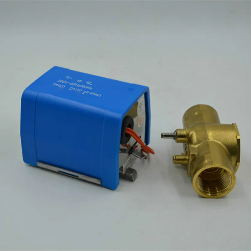 AC220V DN15(G 1/2 ') до DN25(G"-inch) двухсторонний электрический клапан латунный клапан для центрального кондиционирования воздуха