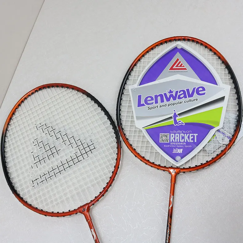 LW-T021, Lenwave, ферросплав, ракетка для бадминтона, двойной захват, для детей, студентов, тренировки, спортивные ракетки