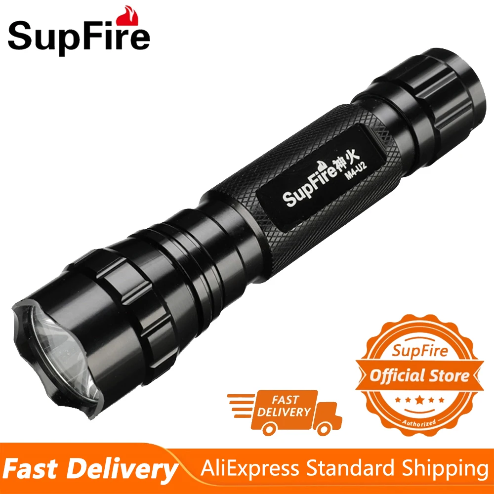 

Supfire M4-U2 10W LED Powerful Flashlight Best For Police Camping Fishing Hunting Searchlight Waterproof Bicycle Light Torch