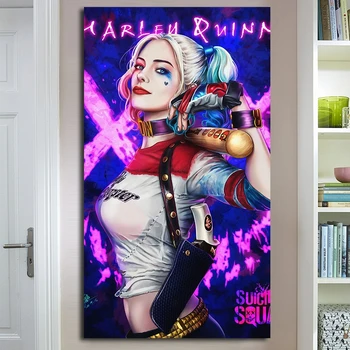 

HD Print Suicide Squad Harley Quinn Poster Canvas Painting Prints Wall Art Picture for Bedroom Decor Big Size Unframed