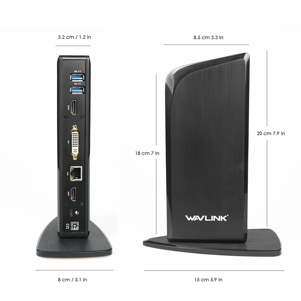 Wavlink USB C Dual HDMI 4K Universal Docking Station Gigabit Ethernet with USB3.0 Ports Power Deliv