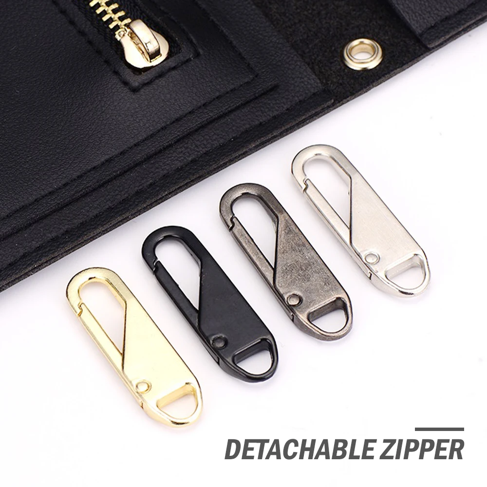 2pcs Replacement Zipper Slider Easy Zipper Puller DIY Zipper Repair Kit  Sewing Accessories for Luggage Backpack Clothes Pants Wallet