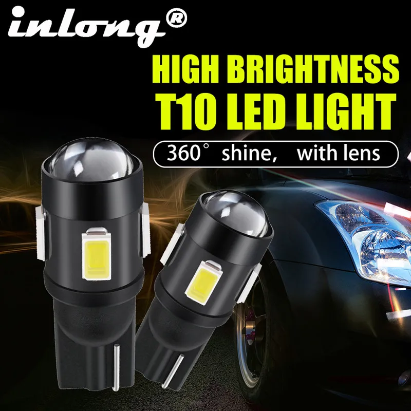 Inlong W5W t10-7020 SMD Автомобильные светодиодные лампы T10 194 168 Сменные с клиновидным