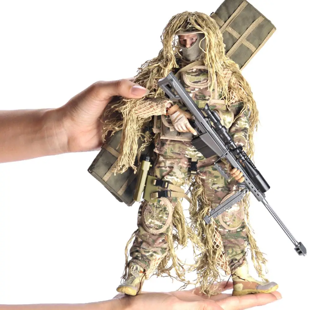 30 см 1:6 реалистичный Солдат Военные фигурки игрушка подарок с подвижным соединением для детей Детский подарок-вездеход Снайпер