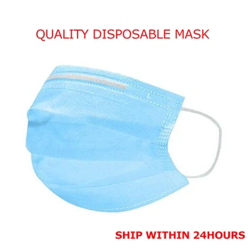 

Disposable Mask 3 Layer Non Woven Anti Dust Mask Disposable Face Mouth Mask Antivirus Anti Virus Mouth Face Masks Blue