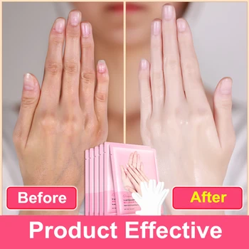 

1pair=2pcs Snail Serum Extract Moisturizing Hand Mask Super Smoothing Whitening Exfoliating Mask Gloves Anti-Aging Hand Care