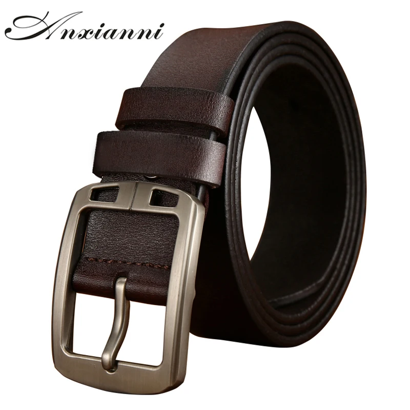

New Casual Retro Leather Belt Washed luxury men's Cowhide Leather Belt Genuine Leather Men Belts Black brown Color for Jeans