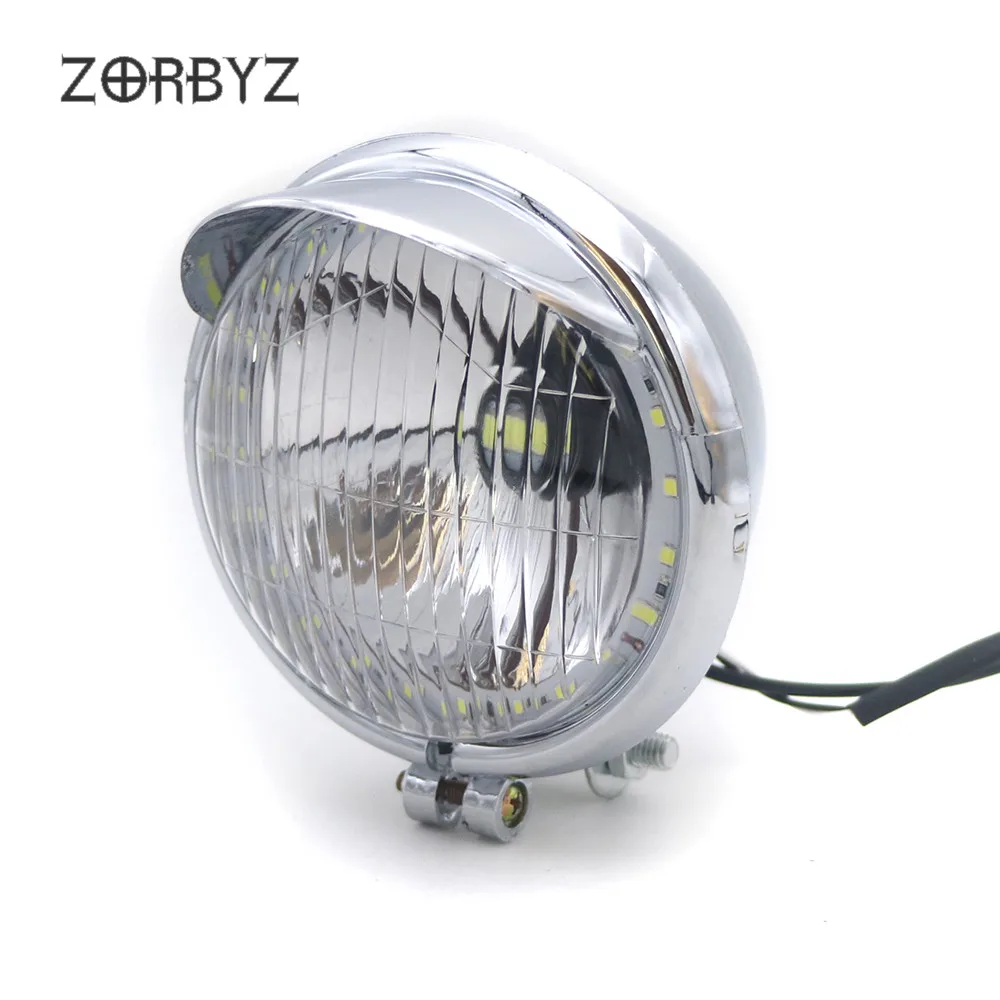 ZORBYZ мотоцикл 5 ''хром/черный светодиодный проходящий точечный свет