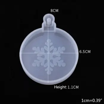 

6Pcs Resin Crystal Epoxy Mold Christmas Tree Elk Pendant Casting Silicone Mould