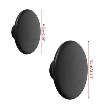 

Solid Wood Cylindrical Wall Hook Clothes Hanger Wooden Coat Rack Bathroom Shelf For Home Room Decoration Supplies