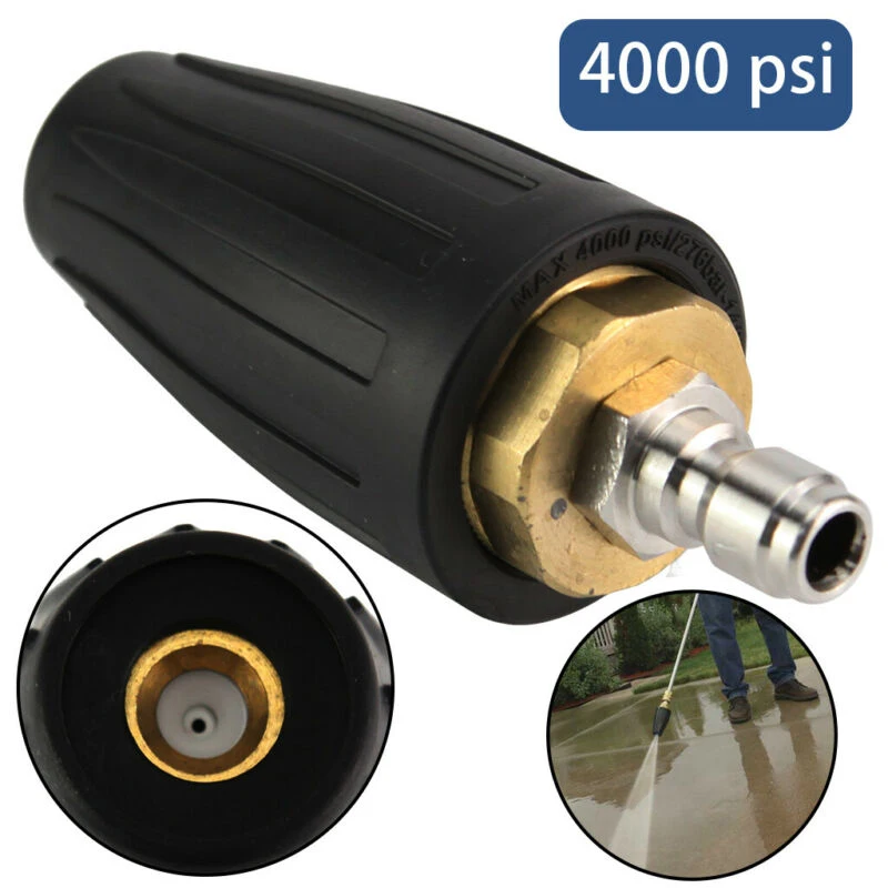 3600PSI высокое Давление шайба Вращающийся 1/4 турбо Насадка+ наконечник быстрая Комплект для подключения