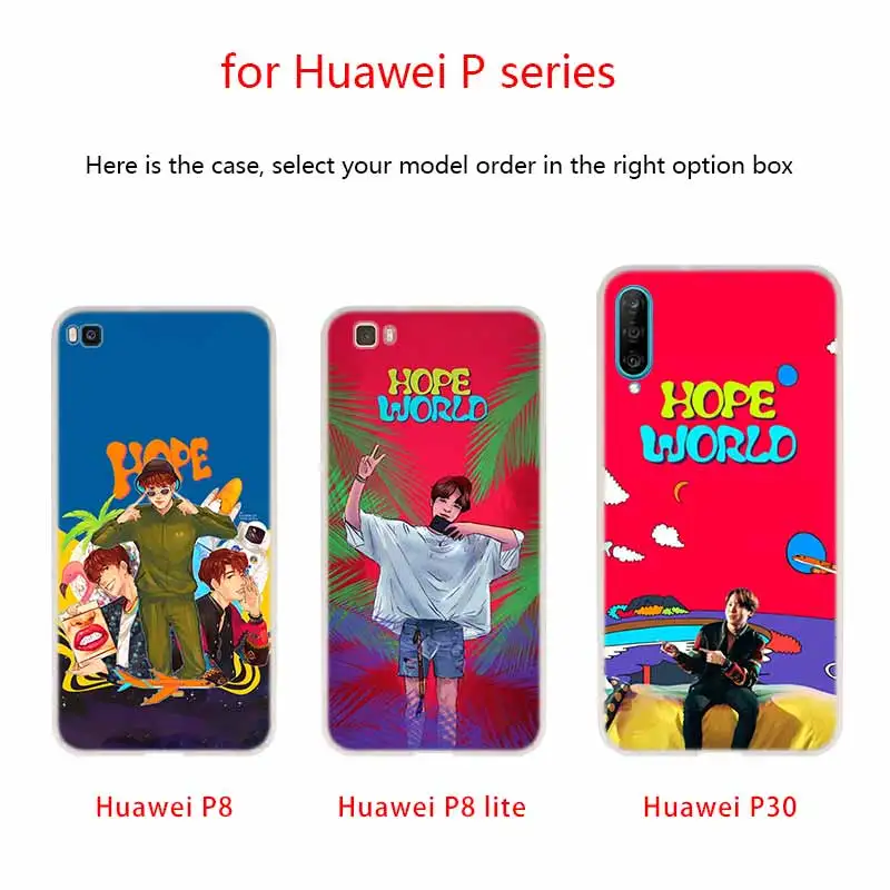 Чехол для телефона huawei P8 P9 Lite P10 P20 P30 Lite Plus Pro P Smart чехол мягкий чехол Bangtan Boys Hope World