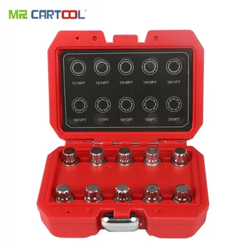 MR CARTOOL 10Pcs Anti-theft Screw Sleeve Wheel Locking Key Set For BMW Anti-Theft Tamper Proof Lug Nut Master 1