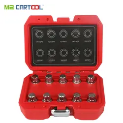 Mr Cartool 10 шт. Противоугонная муфта с винтовой нарезкой, блокировка колес, набор ключей для BMW, Противоугонная защита от взлома, гайка, мастер