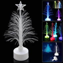 

New Year Optical Fiber LED Holiday Deco Compuda Christmas Tree Color Changing LED Night Light Home Decoration For Children