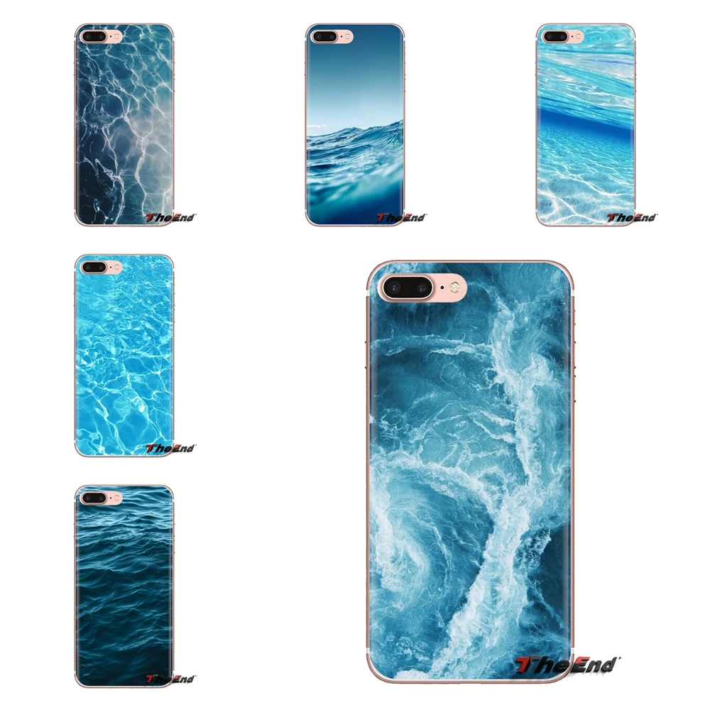 Soft Transparent Cases Covers Ocean Water For Samsung Galaxy A3 A5 A7 A9 A8 Star A6 Plus 2018 2015 2016 2017 |