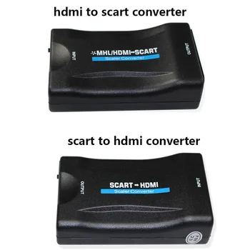 

1080P 1.3 HDMI To SCART TO HDMI Converter Digital Analog Signal Adapter Fit NTSC,PAL For SKY HD TV DVD Portable Audio Converter
