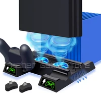 PS4 Schlank Pro Vertikale Stand 2 Lüfter 2 Controller Ladegerät Station 12 Spiel Slot für Playstation 4 PS 4 konsole Zubehör