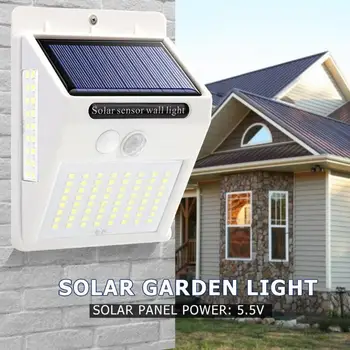 

100LED Three-sided Solar Motion Sensor Wall Light Outdoor Yard Street Lamp