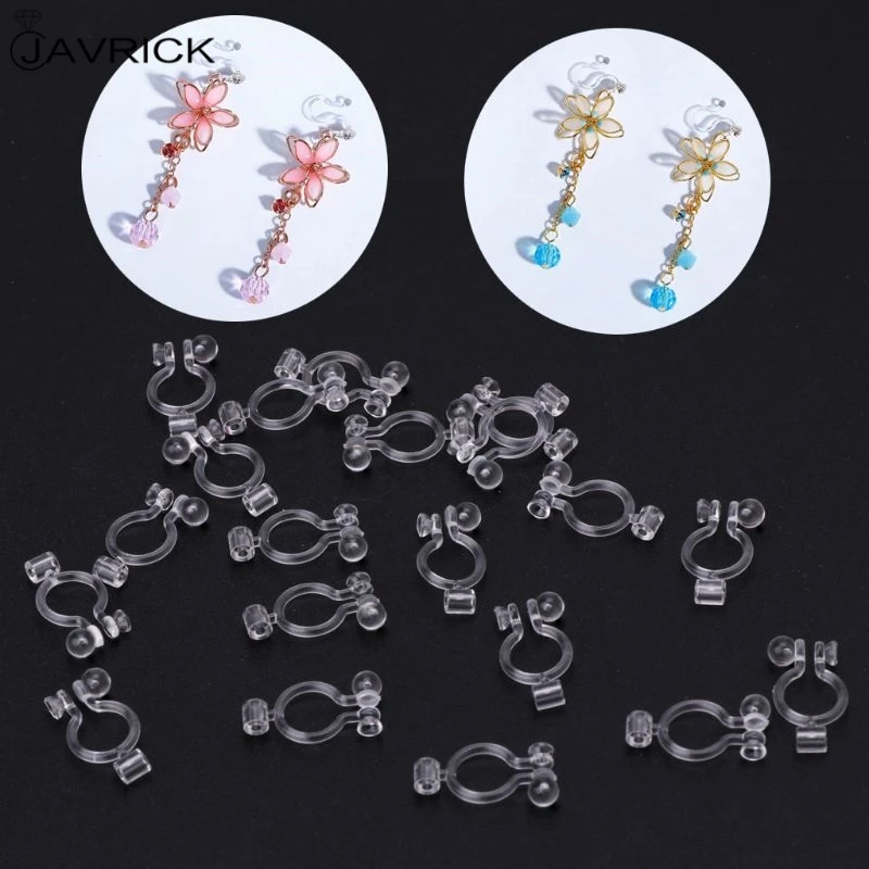 20Pcs Invisible Clip-on Earring Converters for Non Pierced Ears Jewelry Findings ear clip earrings clip earrings ear clip