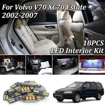 

18Pcs Canbus White Car LED Interior Light Package Kit For Volvo V70 XC70 Estate 2002 2003 2004 2005 2006 2007 LED Interior Light