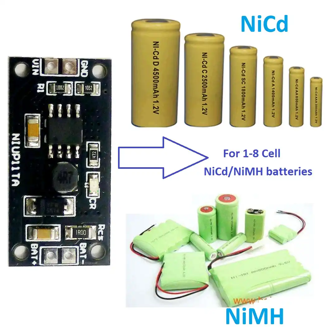 1A NiMH Rechargeable Battery Multipurpose Charger 1.5V 3V 4.5V CC/CV