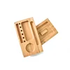 13*12cm Double-Deck bamboo Storage Rolling Tray tobacco Cigarette herb for grinder cone Smoking Accessories 1