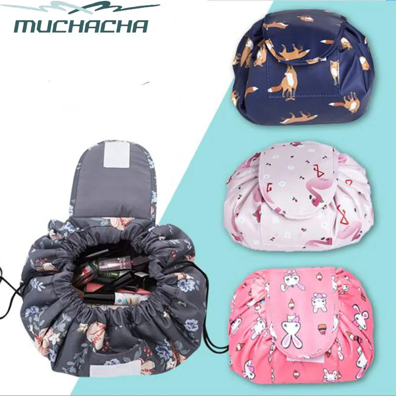 

Dropship Women Drawstring Cosmetic Bag Travel Beauty Kit Organizer Toiletry Storage Pouch Unisex Flamingo Makeup Bag