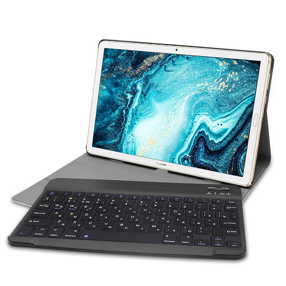 Русская клавиатура для Huawei Mediapad M6 10 8 дюймов 2019 чехол с Bluetooth клавиатурой планшет