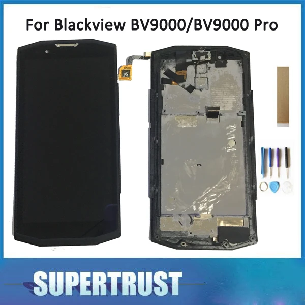 ЖК-дисплей с рамкой для Blackview BV9000 Pro оригинальный сенсорный экран черного цвета