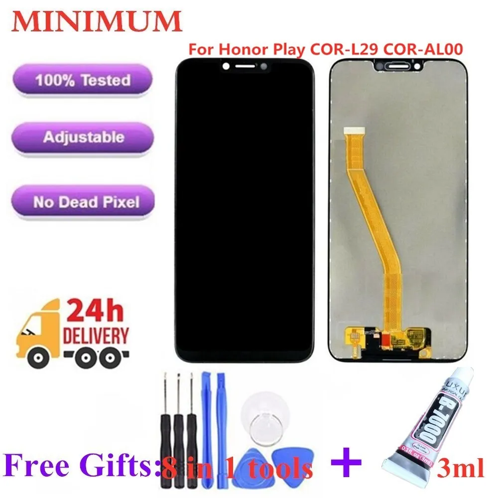 

For Huawei Honor Play LCD Display + Touch Screen Tested Digitizer Assembly For Honor Play COR-L29 COR-AL00 COR-TL10 6.3" Screen