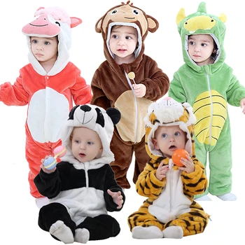

Baby Boy Girls Animal Cosplay Rompers Toddler Carnival Halloween Outfits Boys Panda Costume For Girls Jumpsuits Infant Clothes