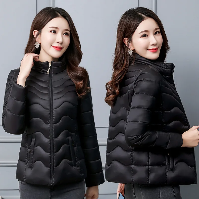 

Small Cotton-Padded Jacket Women's 2019 New Style Autumn And Winter Fashion Short Cotton Overcoat Korean-style Slim Fit Thin Pad
