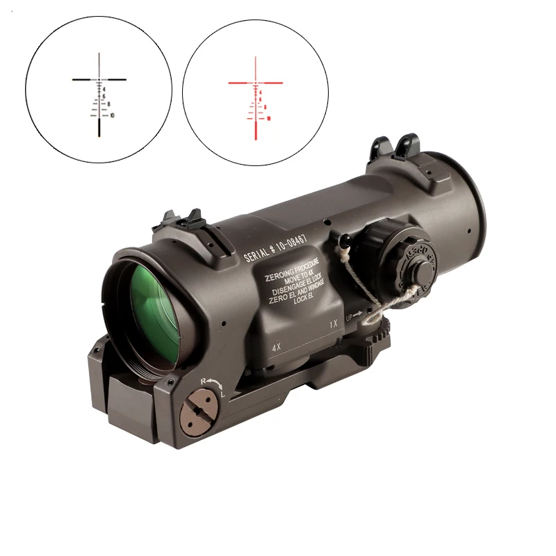 Fixed Dual Purpose Scope With Mini Red Dot Scope Red Dot Sight For Rifle Hunting Shooting 1x-4x red dot sight rifle scope