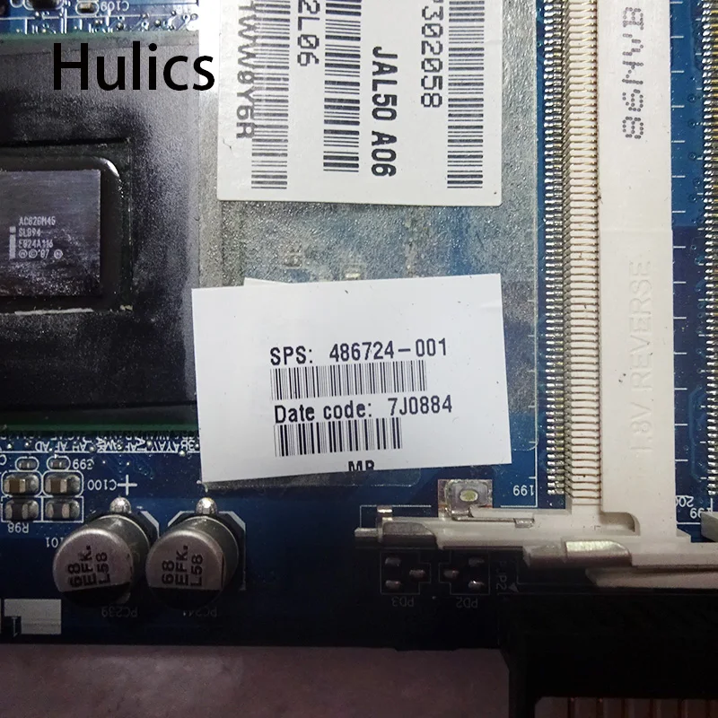 Hulics оригинальная материнская плата 486724-001 GM45 для ноутбука hp павильон DV4 DV4-1000 JAL50 LA-4101P DDR2