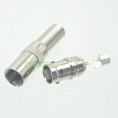 

DHL/EMS 100 pcs connector BNC female jack spring jacketed RG5 RG6 LMR300 5D-FB straight -h2