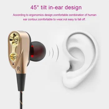 

In-ear Earphone Universal Running Game Music Headphones Double-action Subwoofer Mobile Phone Headset