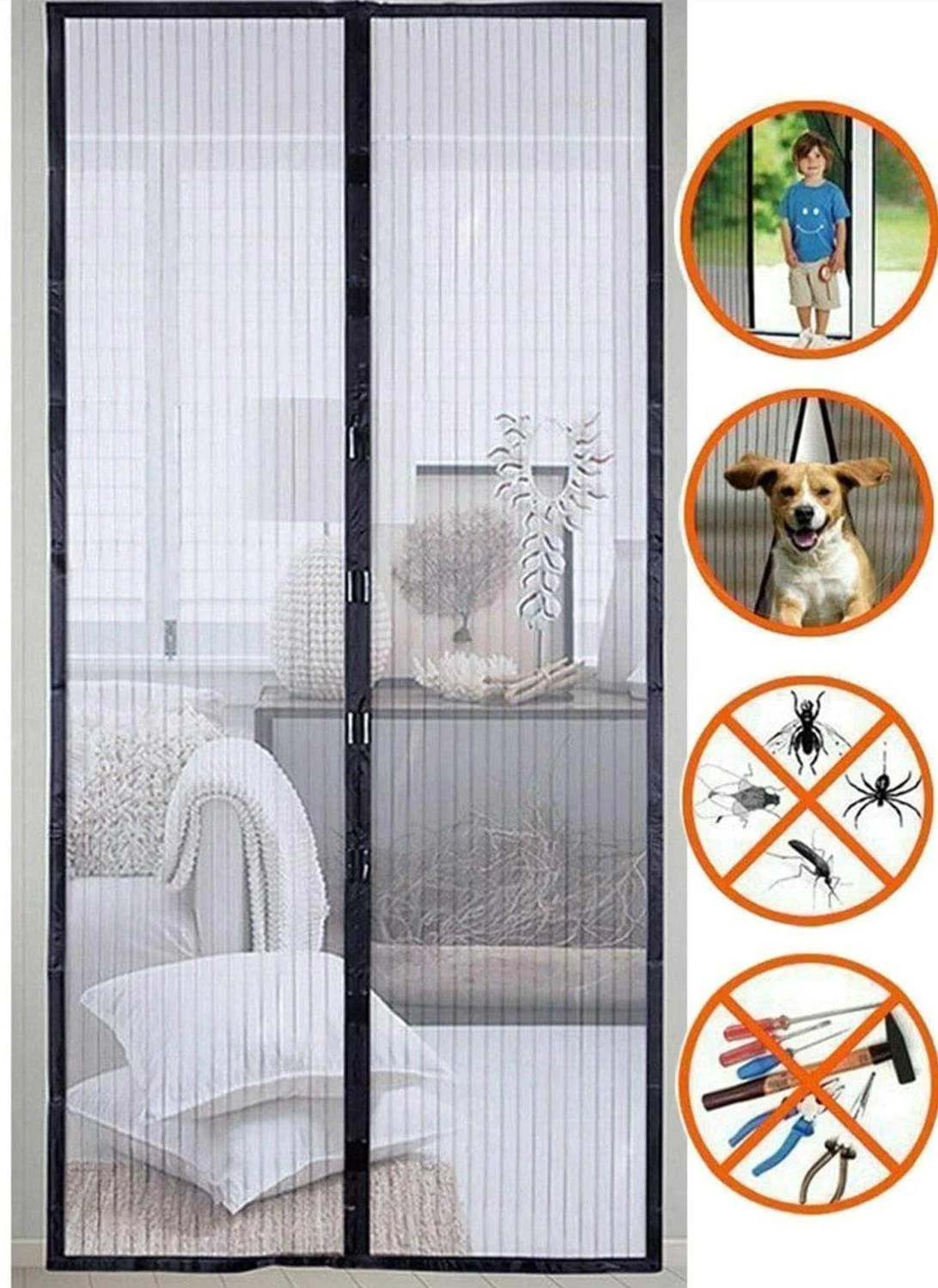 Magnetic Net Mesh Screen Anti Insect Fly Bug Mosquito Door Curtain Automatic Magnetic Net Mesh Screen Anti Insect Fly Bug Mosquito Door Curtain Automatic