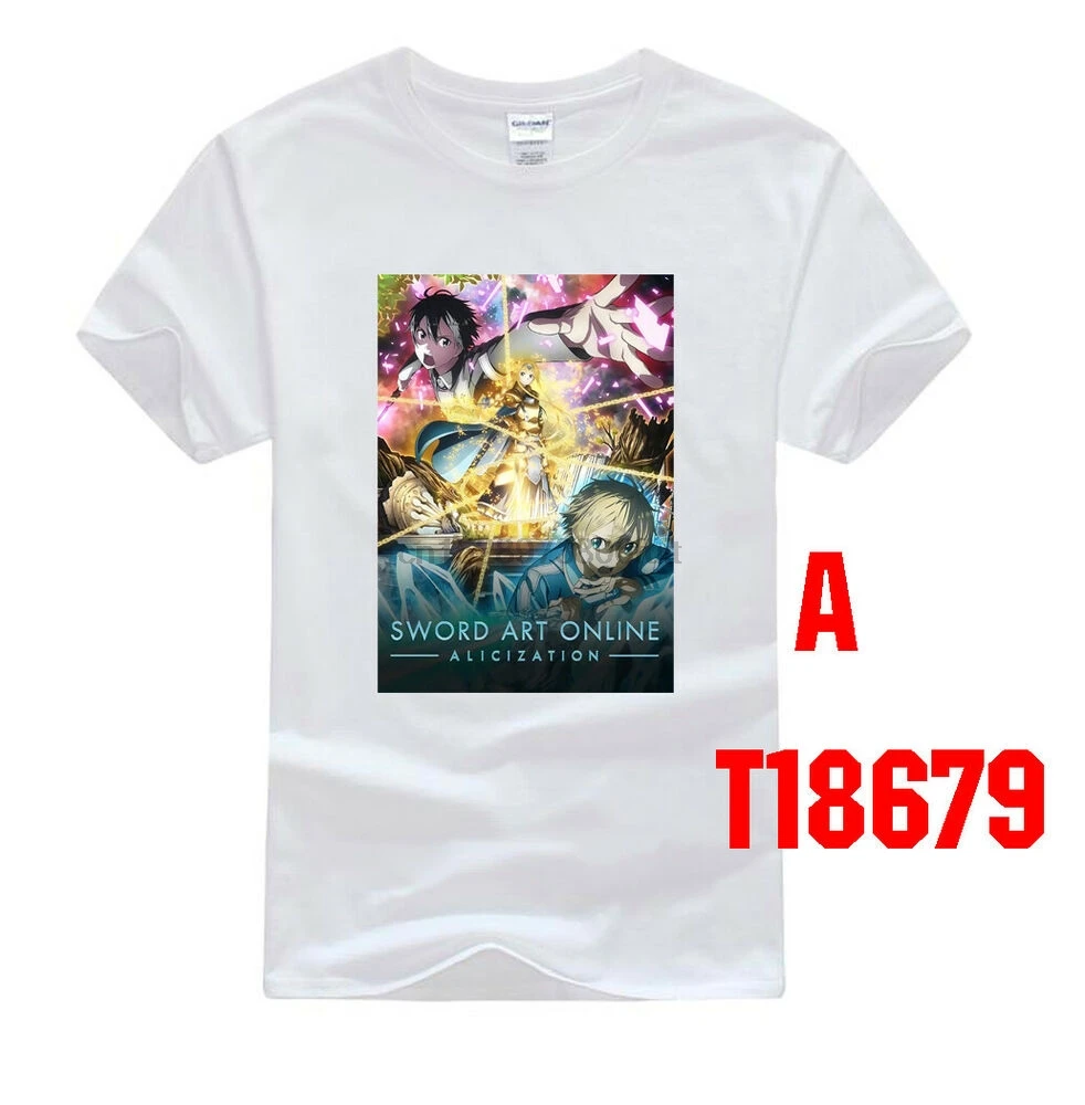 Sword Art Online Alicization Anime Tops Tees T-Shirt Unisex Short Sleeve
