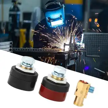 

5 Set Brass Quick Plug Connector Round Connector 35-50mm2 Cable Joint Plug Welder Accessories