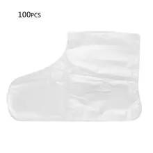 

H7JC 100Pcs/Pack Disposable Plastic Foot Covers Transparent Shoes Cover Paraffin Bath Wax SPA Therapy Bags Liner Booties