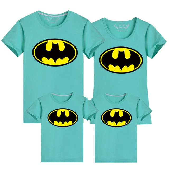 Camiseta de manga corta con estampado de Batman de Marvel para mujer,  playera de Base familiar, camisetas para niños, ropa Kawaii para  mujer|Trajes iguales de familia| - AliExpress