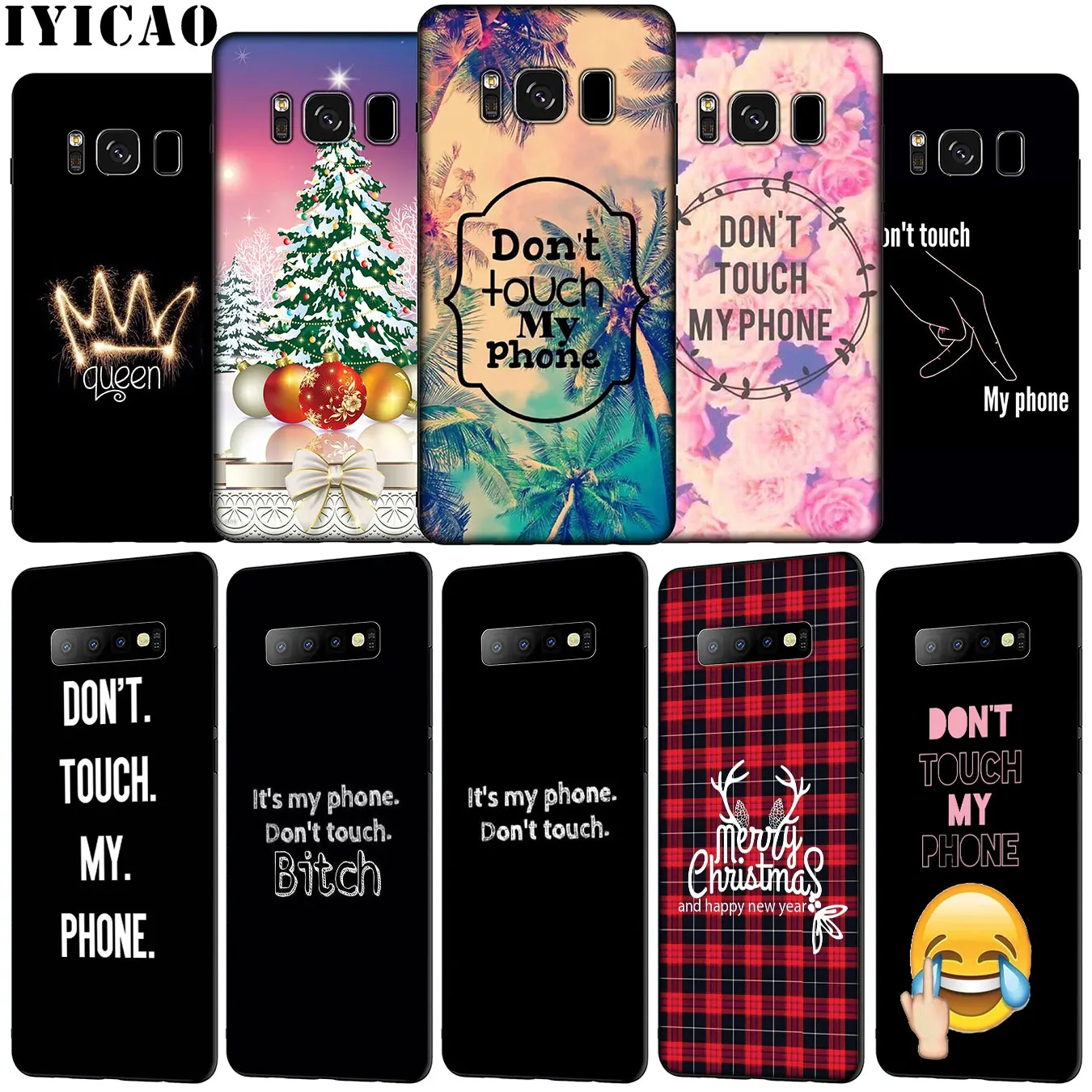 IYICAO DO Not don't touch phone Soft Silicone Phone Case for Samsung Galaxy S20 Ultra S10e S9 S8 Plus S6 S7 Edge S10 Lite Cover |
